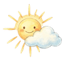Sun and cloud icon